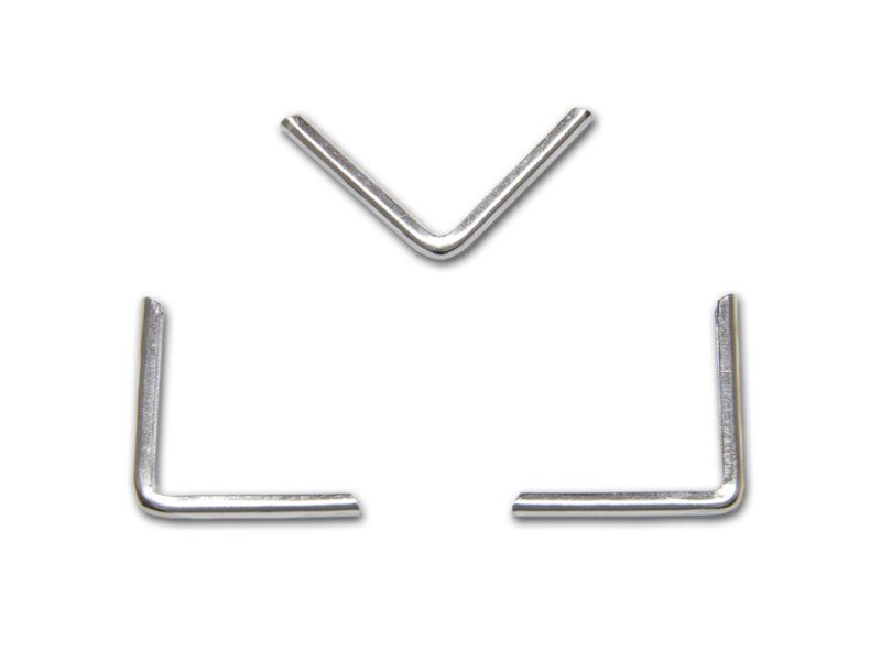 be_n_c22_1-5 Buchecken, vernickelt, 22 x 22 mm, Fassung 1,5 mm