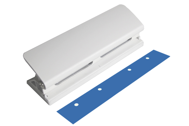 LO-04-65-210-NEU-blau A5 Locher mit 4 Stanzen